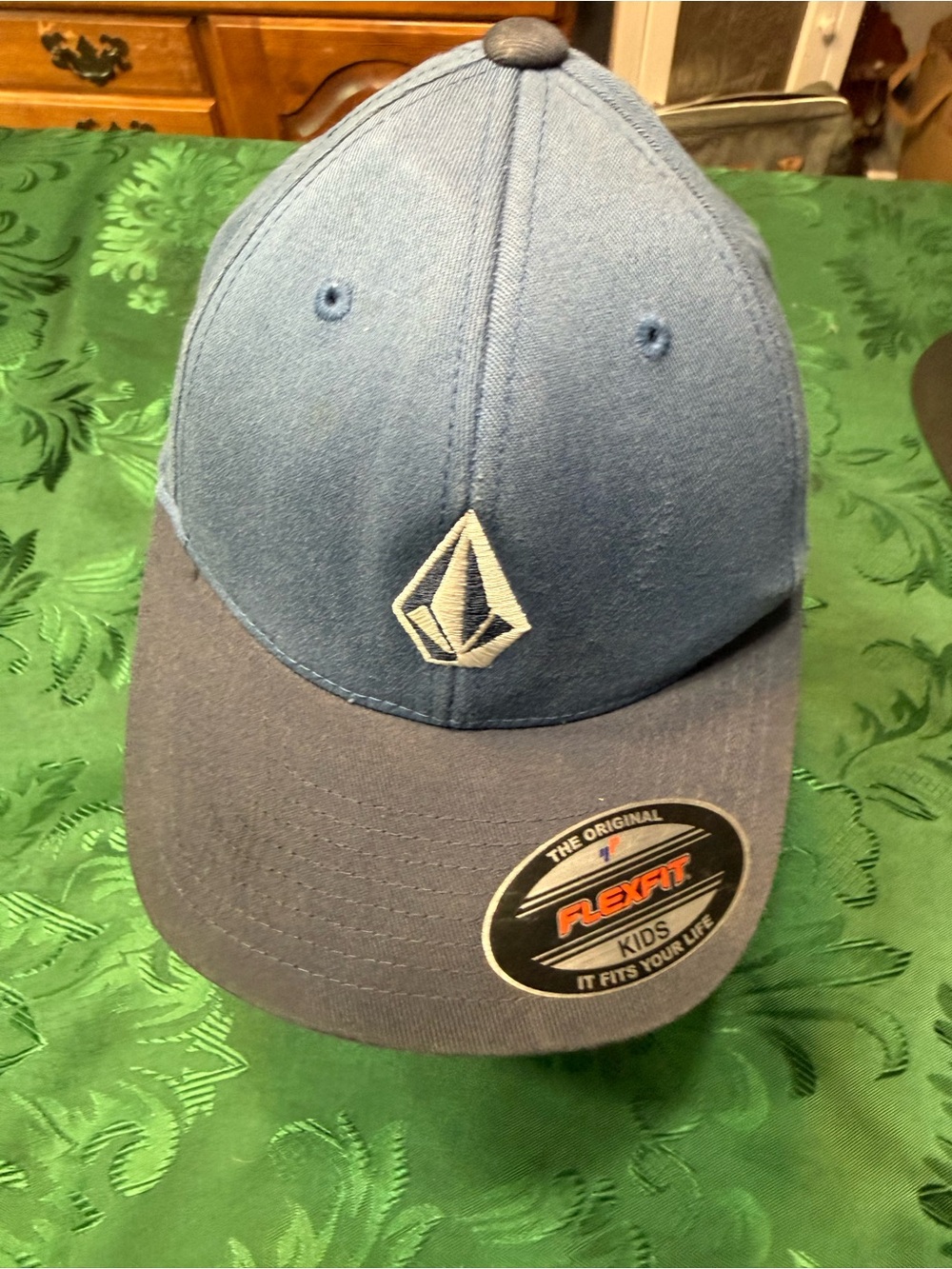 Volcom Blue and Navy Flexfit Kids Hat